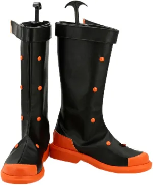 Anime Bakugou Katsuki Cosplay Shoes Fashion Black Orange Long Boots for Halloween Carnival Party