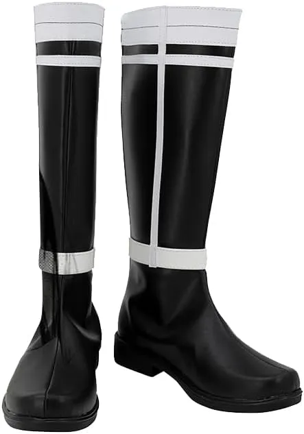 Anime Himmel Cosplay Shoes Fashion Black Long Boots for Halloween Carnival Party