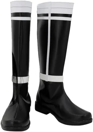 Anime Himmel Cosplay Shoes Fashion Black Long Boots for Halloween Carnival Party