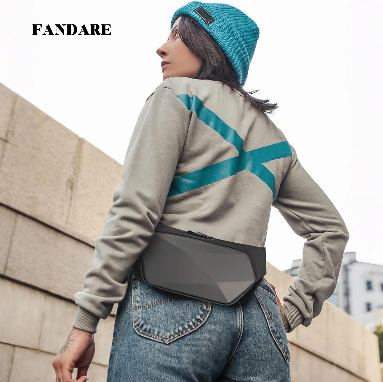 Anti-theft waist pack Men fanny pack Adjustable hip bag Hands-free belt bags Lightweight waist pouch Sling One-strap Daypacks for Hiking Cycling Outdoor Travel Flex Bags Polyester Grey