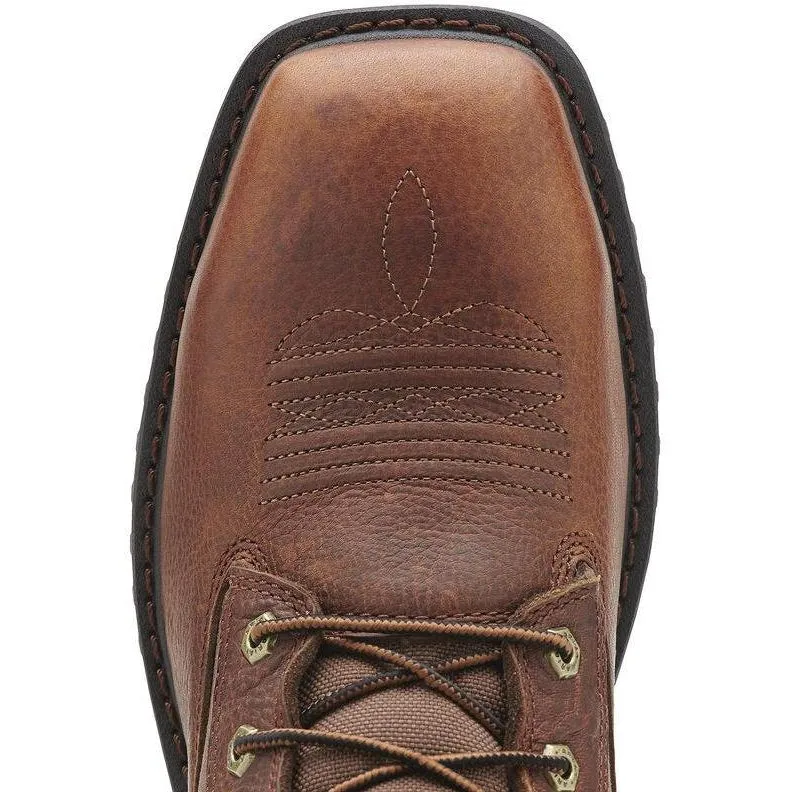 Ariat Men's RigTek 8" Wide Composite Toe Western Work Boot- Brown - 10012927