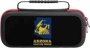 Arizona Cactus Wren Map Carrying Case Compatible with Switch/Switch OLED/Switch Lite with 20 Games Cartridges Slot