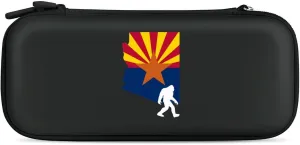 Arizona State Flag Map Bigfoot Slim Carrying Case with 15 Game Cartridges Compatible with Switch Hard Portable Travel Carry Case