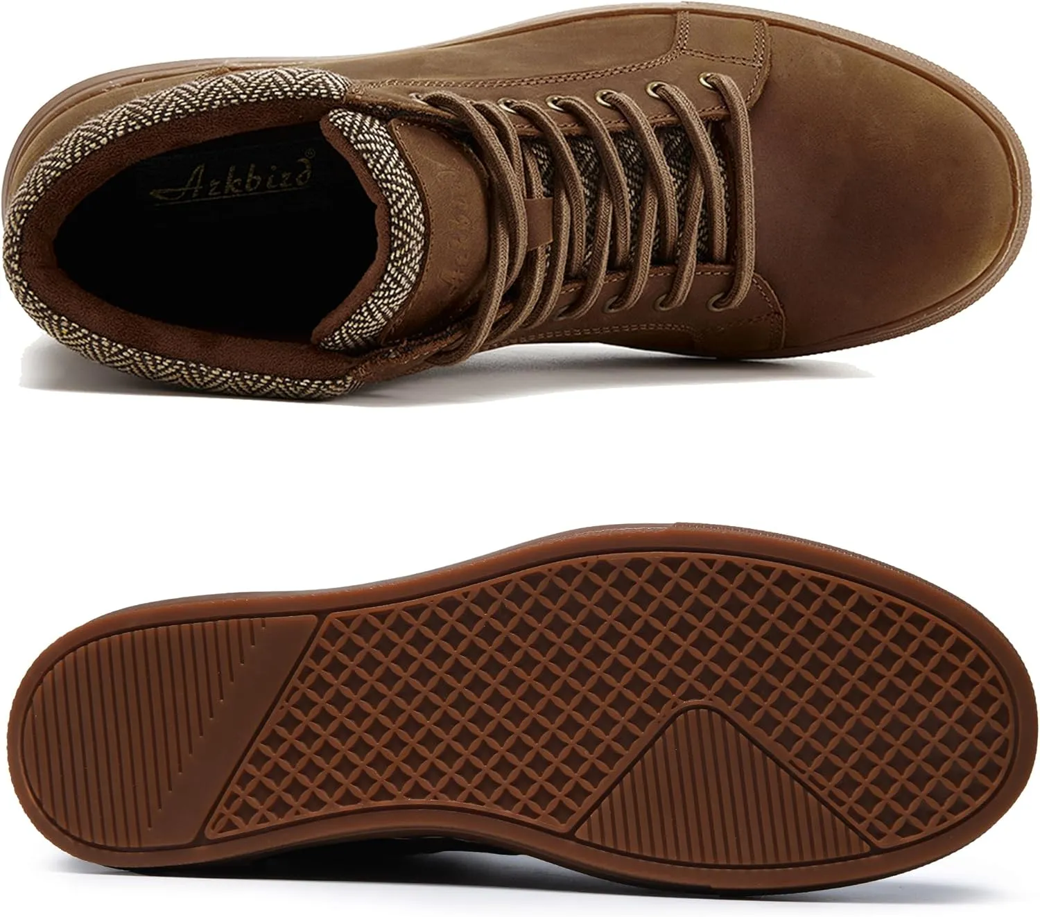 Arkbird Mens Leather Sneaker Fashion Classic Casual Chukka Ankle Boots for Men