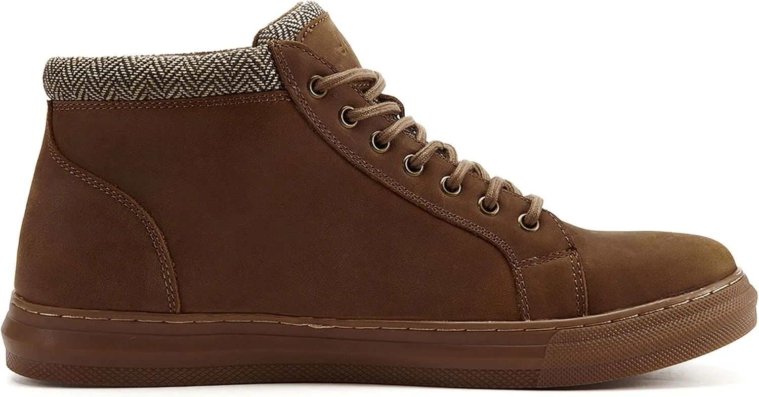 Arkbird Mens Leather Sneaker Fashion Classic Casual Chukka Ankle Boots for Men