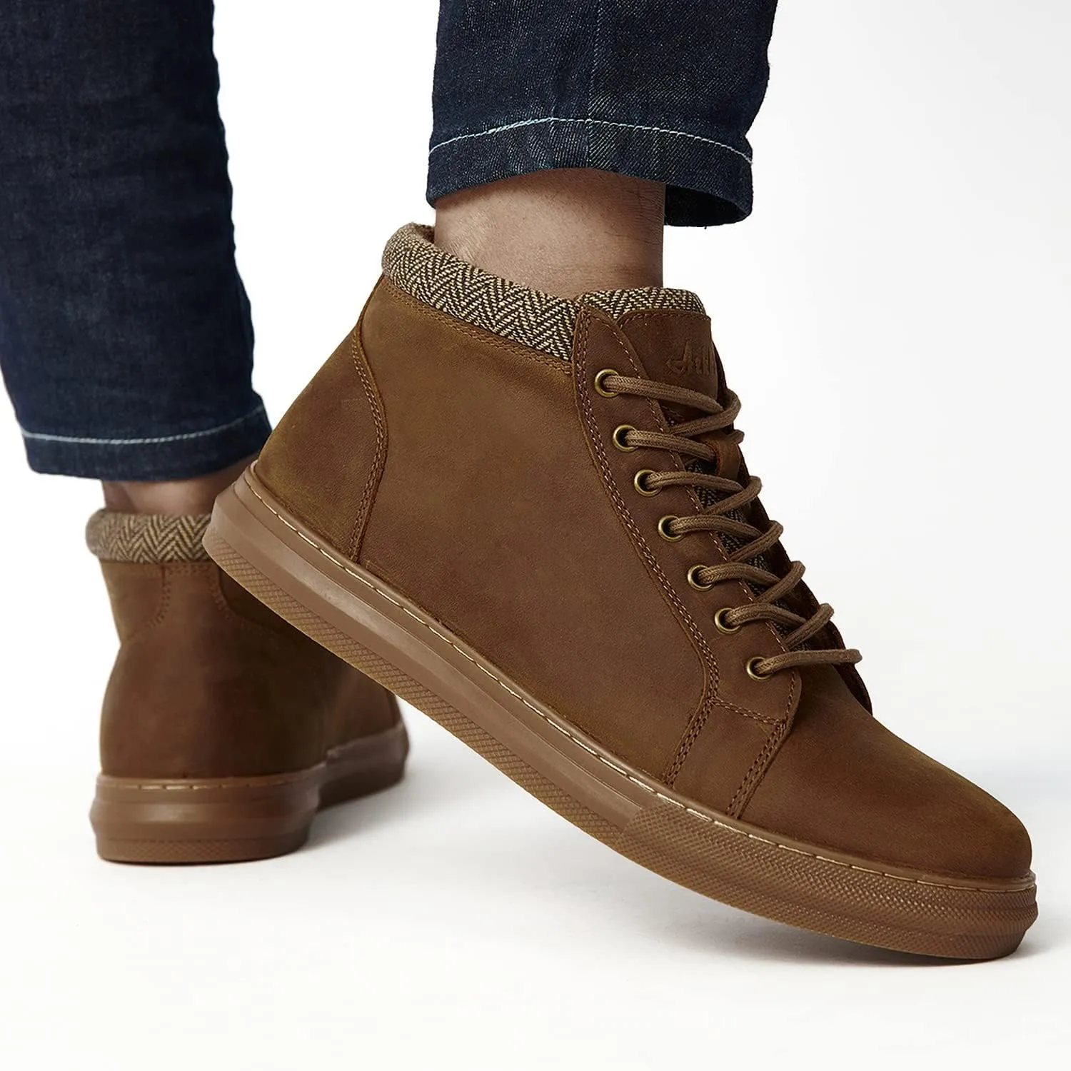 Arkbird Mens Leather Sneaker Fashion Classic Casual Chukka Ankle Boots for Men
