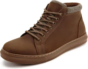 Arkbird Mens Leather Sneaker Fashion Classic Casual Chukka Ankle Boots for Men