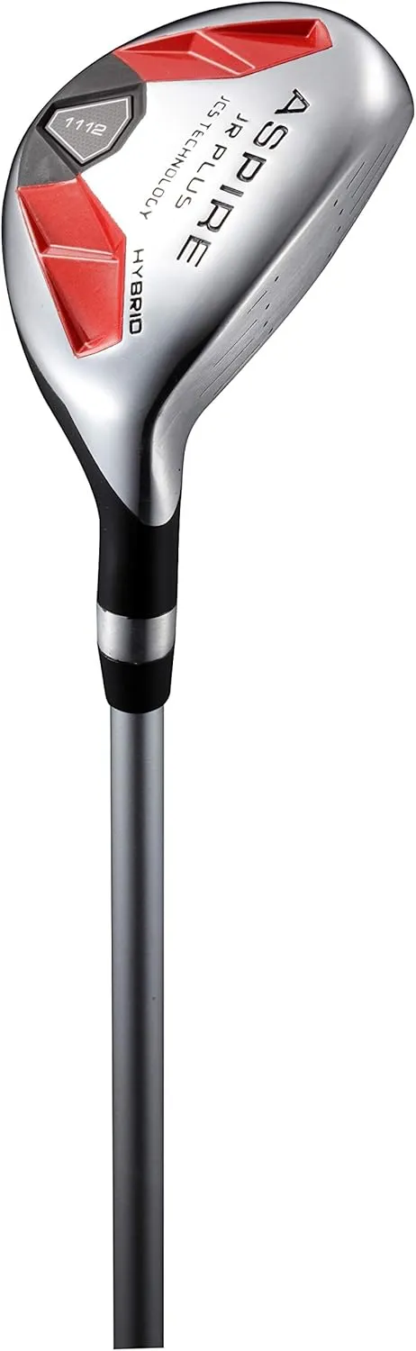 Aspire Junior Plus Kids Golf Clubs for Ages 3-12 (5 Groups) - Boys & Girls Right-Handed Kids Golf Set with Lightweight Stand Bag, Graphite Shafts & Aircraft-Grade Aluminum