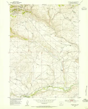 Atlantic City WY topo map, 1:24000 Scale, 7.5 X 7.5 Minute, Historical, 1953, Updated 1955, 26.8 x 21.6 in