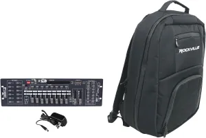 Audiosavings Bundle: (1) Chauvet DJ Obey 40 D-Fi 2.4 Wireless DMX Lighting Controller Bundle with (1) Rockville DJBP24 Rugged DJ Compact Backpack with 11 Compartments/Fits 17" Laptop (2 Item)