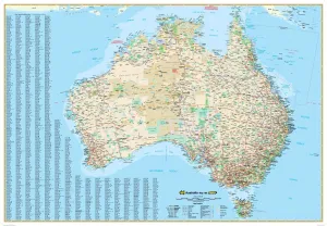 Australia 180 UBD Large 1000 x 690mm Laminated Wall Map