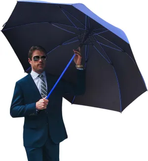 Automatic Open Golf Umbrella，Extra-Large Oversized 62 Inch Windproof Rain Stick Umbrella UV Protection Sports Umbrella