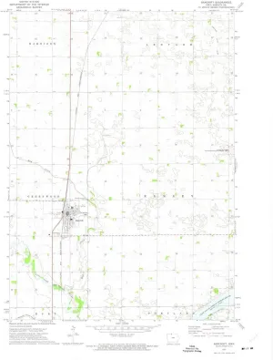 Bancroft IA topo map, 1:24000 Scale, 7.5 X 7.5 Minute, Historical, 1972, Updated 1975, 27.08 x 22.17 in