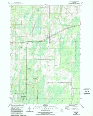 Bark River MI topo map, 1:24000 Scale, 7.5 X 7.5 Minute, Historical, 1989, Updated 1989, 26.8 x 22 in