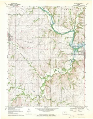 Barnes KS topo map, 1:24000 Scale, 7.5 X 7.5 Minute, Historical, 1968, Updated 1970, 27.18 x 21.28 in