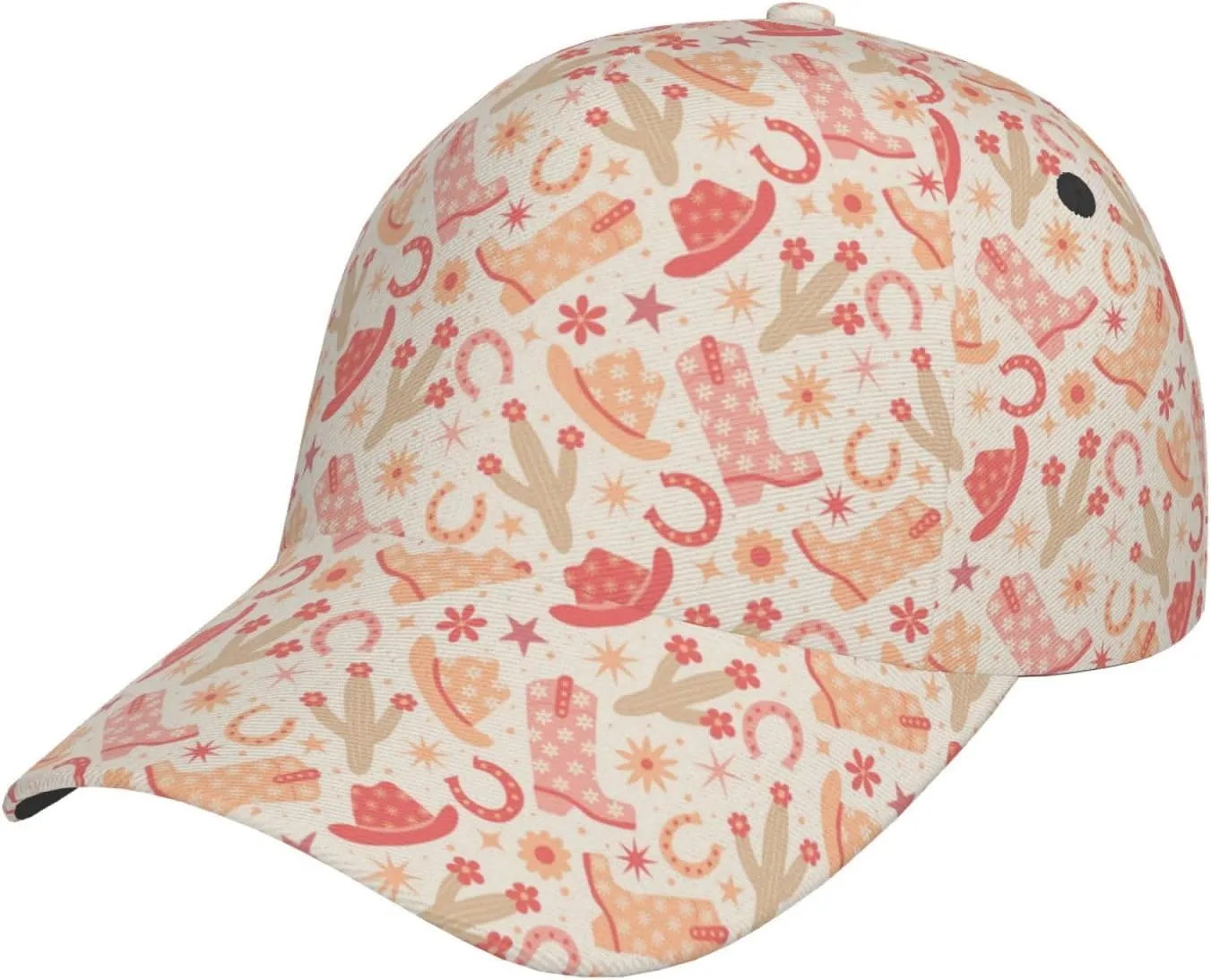 Baseball Cap Women Men - Cowgirl Boots A Fashions Adjustable for Baseball Hat Women and Mens Black