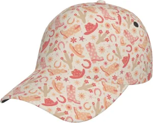Baseball Cap Women Men - Cowgirl Boots A Fashions Adjustable for Baseball Hat Women and Mens Black