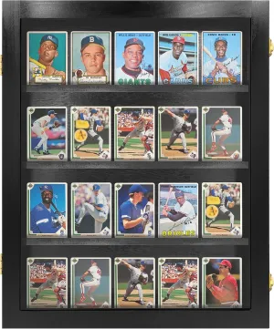 Baseball Card Display Case - Sports Card Display Frame Lockable - 20 Ungraded Cards Case - Trading Card Display
