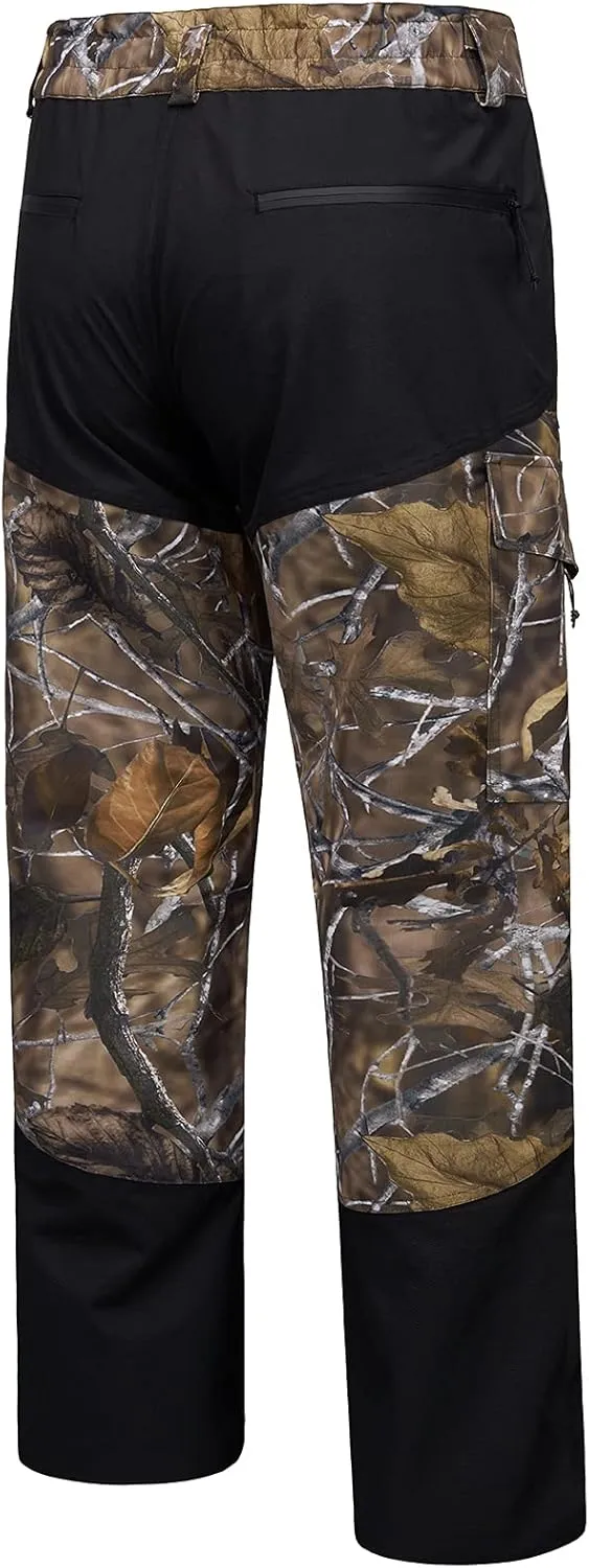 BASSDASH Splice Men’s Waterproof Breathable Hunting Pants Ripstop Camo Fishing Rain Pant