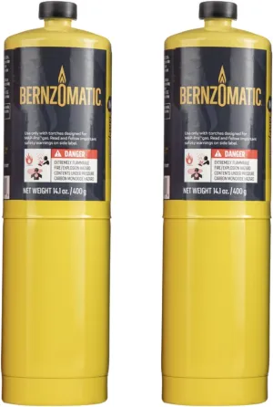 Bernzomatic Pre-Filled MAP-Pro Gas Torch Style Cylinder 14.1 oz - Pack of 2 (2)