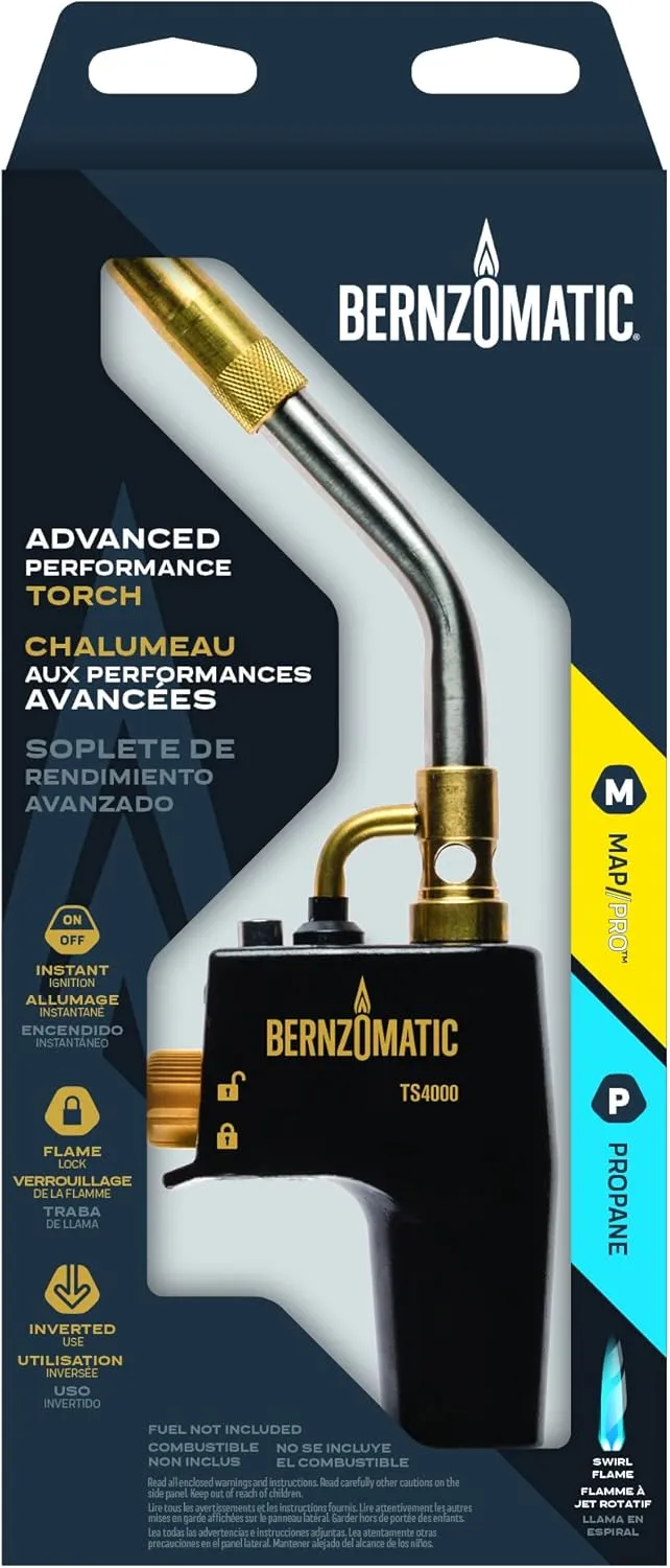Bernzomatic TS4000 Trigger Start Torch 361524 (TS4000 Torch   3 Pack Map Pro Gas)