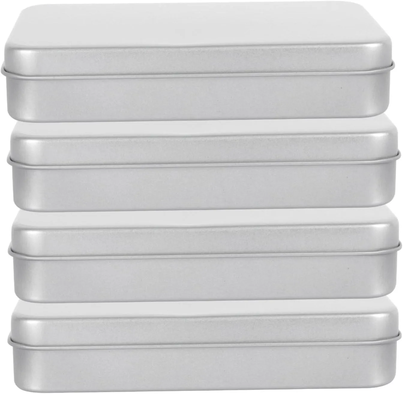 BESPORTBLE Rectangular Tinplate Cards Storage Box Waterproof Case for Sports Cards Smooth Edges
