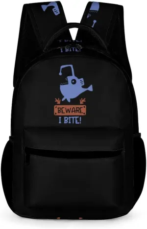 Beware I Bite Laptop Backpack Lightweight Computer Bag Travel Daypacks for Work Business