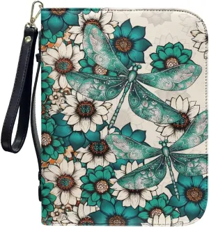 Bible Cover for Women Leather Carrying Book Case Church Bag for Bible Accessories with Handle and Ribbon