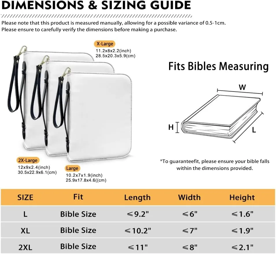 Bible Cover for Women Leather Carrying Book Case Church Bag for Bible Accessories with Handle and Ribbon