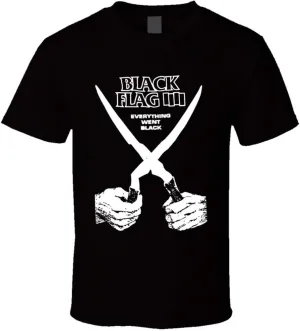Black Flag Everything Went Punk Band Black Classic Short Sleeve Unisex T-Shirt Gift S-4XL