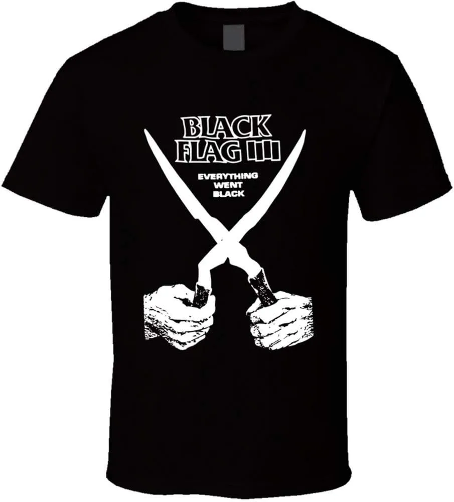 Black Flag Everything Went Punk Band Black Classic Short Sleeve Unisex T-Shirt Gift S-4XL