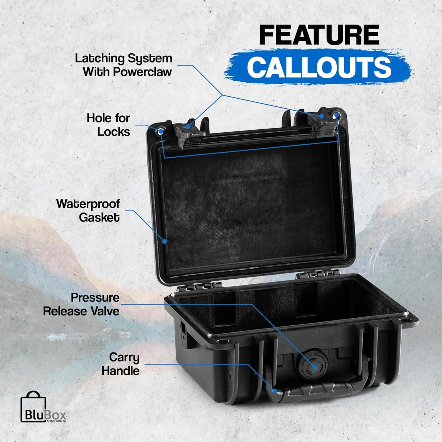 BluBox TSA Approved Rifle Carry Case - Waterproof Long Case
