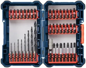 BOSCH DDMS40 40-Piece Assorted Impact Tough Drill Drive Custom Case System Set for Drilling and Driving Applications