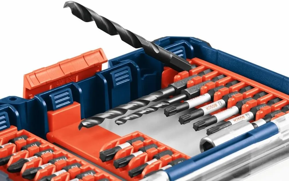 BOSCH DDMS40 40-Piece Assorted Impact Tough Drill Drive Custom Case System Set for Drilling and Driving Applications