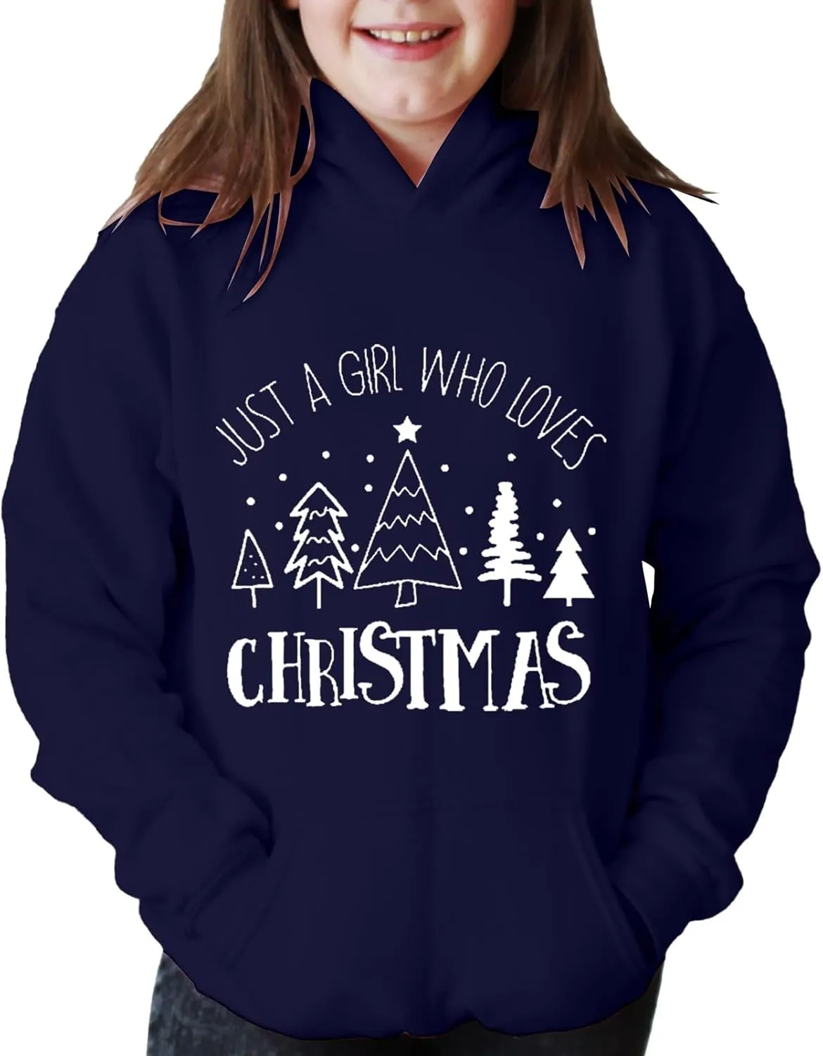 Boys Girls Christmas Clothes Kids Hoodie Sweatshirt Long Sleeve Funny Graphic Oversized Sweater Pullover