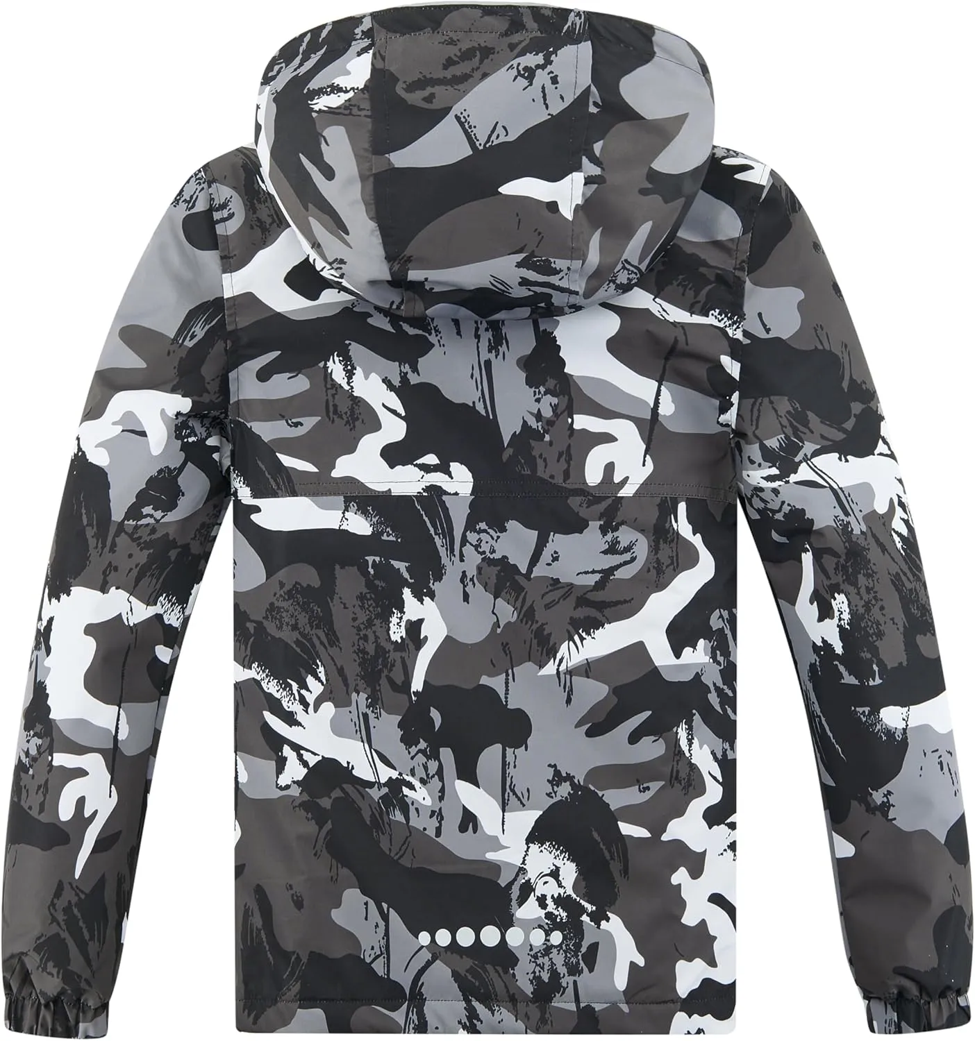 Boys Rain Jackets Waterproof Hooded fleece Raincoats Lightweight Windbreakers for Kids