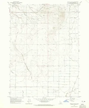 Burley Butte ID topo map, 1:24000 Scale, 7.5 X 7.5 Minute, Historical, 1964, Updated 1965, 26.8 x 22 in