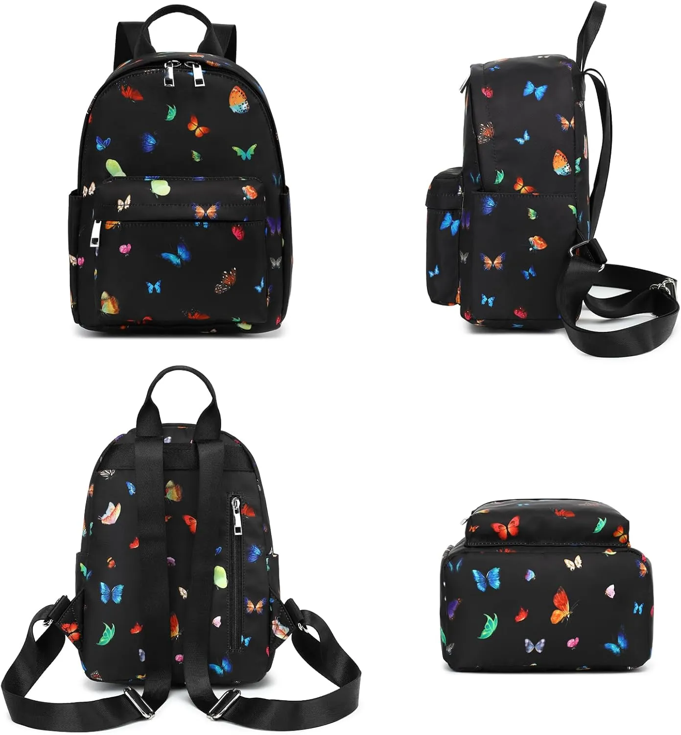 Butterfly Mini Backpack for Women Girls, Small Backpack Purse for Teens Kids School Travel