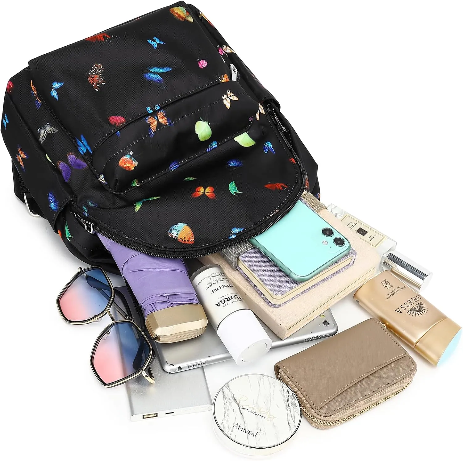 Butterfly Mini Backpack for Women Girls, Small Backpack Purse for Teens Kids School Travel