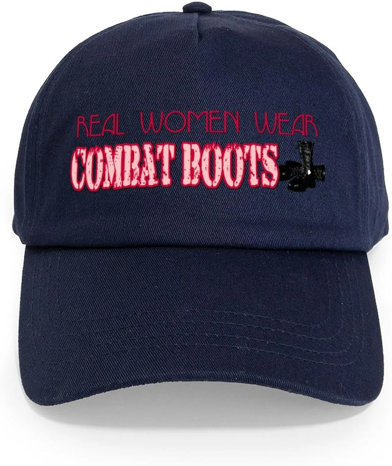 CafePress Real Women Wear Combat Boots Cap Adjustable Baseball Cap