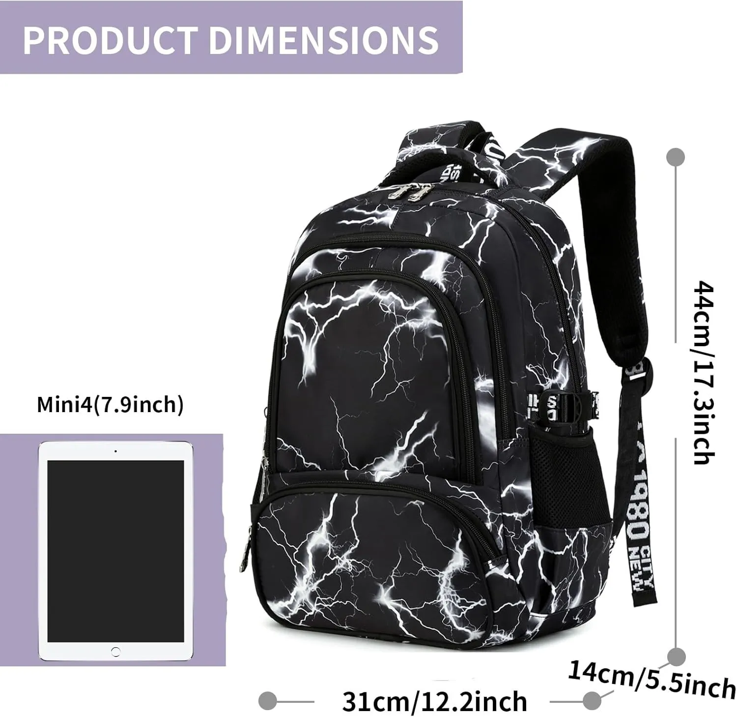 Camo Backpack Set with Lunch Bag Lightweight Waterproof School Backpack Bookbag for Boys Girls