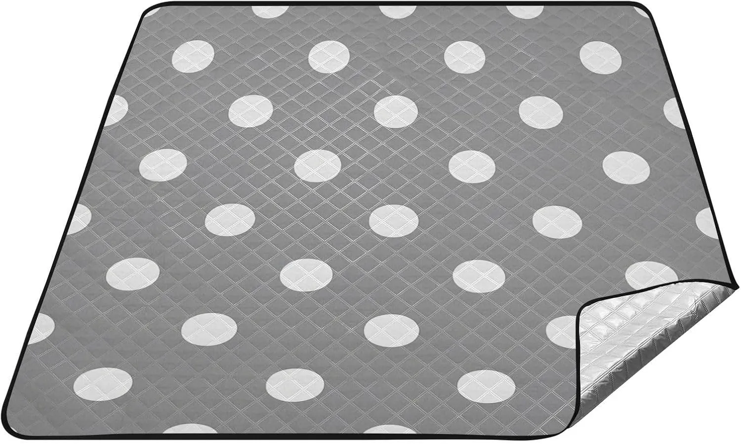 Cartoon Dot Grey Waterproof Camping Mat XXL Camping Party Foldable Picnic Blanket for Ground Summer Gift Sabana para Picnic