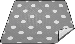Cartoon Dot Grey Waterproof Camping Mat XXL Camping Party Foldable Picnic Blanket for Ground Summer Gift Sabana para Picnic