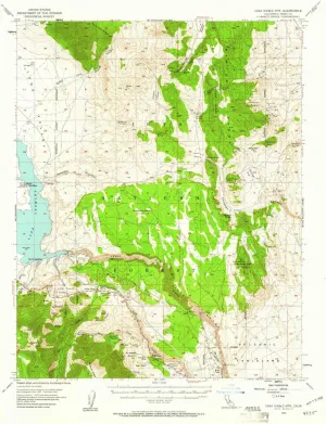 Casa Diablo MTN CA topo map, 1:62500 Scale, 15 X 15 Minute, Historical, 1953, Updated 1961, 20.8 x 16.6 in