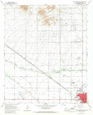 Casa Grande West AZ topo map, 1:24000 Scale, 7.5 X 7.5 Minute, Historical, 1965, Updated 1967, 26.9 x 22.1 in