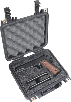 Case Club 1911 & 6 Magazine Pre-Cut Heavy Duty Waterproof Pistol Case (Accommodates under barrel attachment)