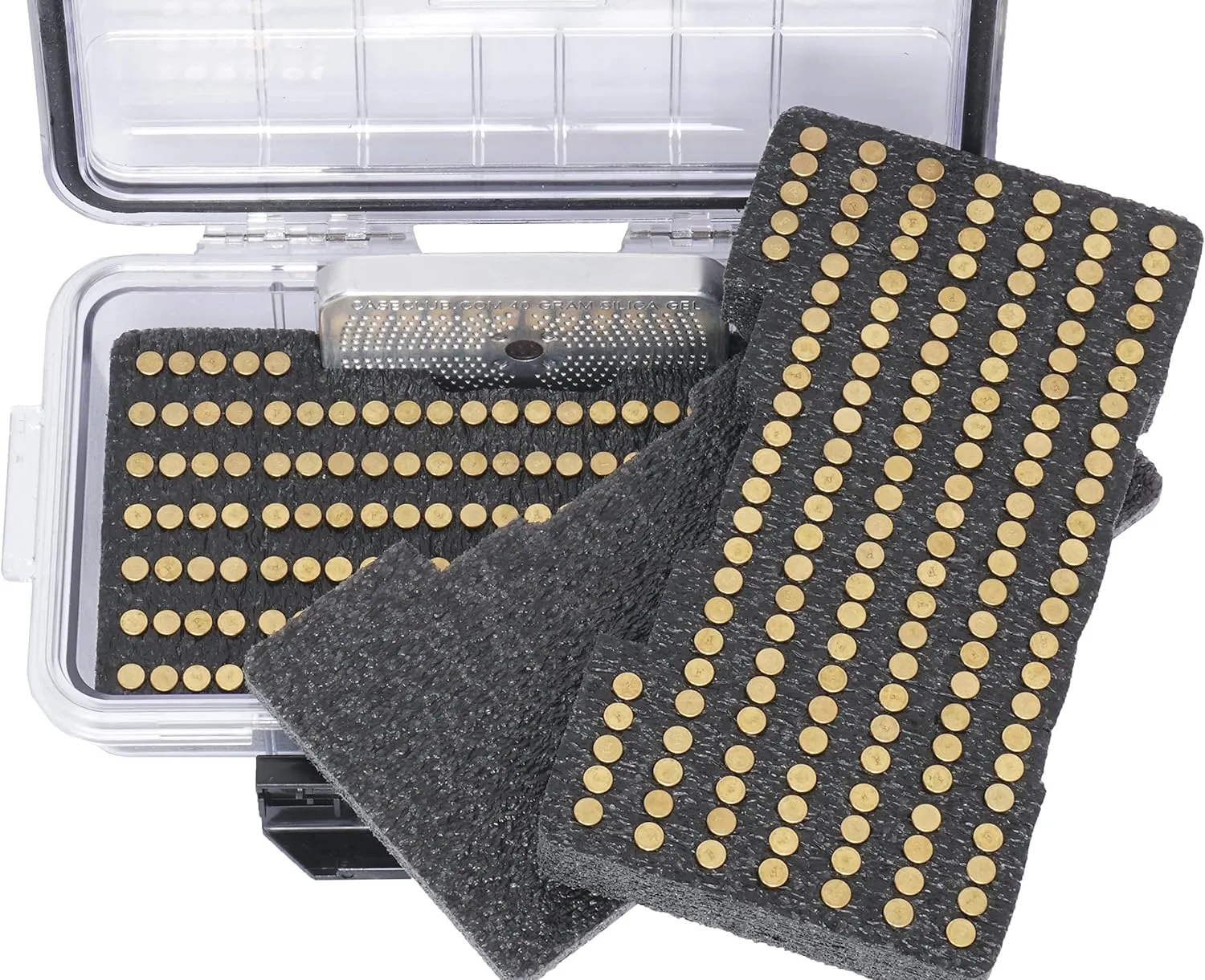 Case Club 22LR Qty 308-1760 Ammo Case - Long Term Storage Case Includes Silica Gel Dessicant to Help Absorb Moisture (Lockable & Non-Lockable Options)