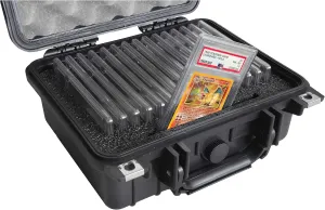Case Club 31-16 Graded Card Slab Collector Case - Slotted Storage Fits 16  Slabs, 134 Sleeves, 536 Loose Cards - Travel Case fits Pokemon & Sports Trading Graded Slabs - Waterproof - Heavy Duty