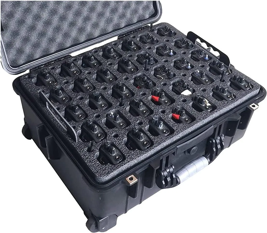 Case Club Case fits 35 Motorola R2 / CP200 / XPR 3500e Two-Way Radios in Pre-Cut Heavy Duty Wheeled Waterproof Case