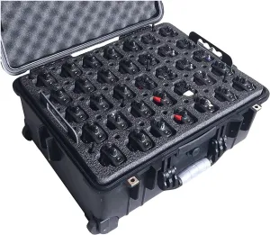 Case Club Case fits 35 Motorola R2 / CP200 / XPR 3500e Two-Way Radios in Pre-Cut Heavy Duty Wheeled Waterproof Case